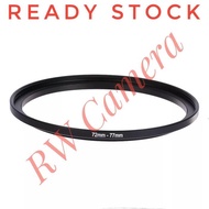 Fauzan store | Step Up Filter 72 to 77 72mm to 77mm Camera Lens Adapter