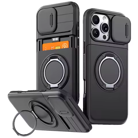 Armor Cover Card Slot Case for Iphone 16 Pro Max 17 Pro Iphone16 Iphone17