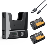 K&F Battery LP-E6NH แบตเตอรี่ 2 ก้อน 2600mAh + แท่นชาร์จไว PD18W Charger ( LPE6/LPE6N/LPE6NH)