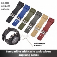 Rubber Strap for Strap GG-1000/GWG-100/GSG-100 Replacement Small Mud King Watch Band Accessories Men