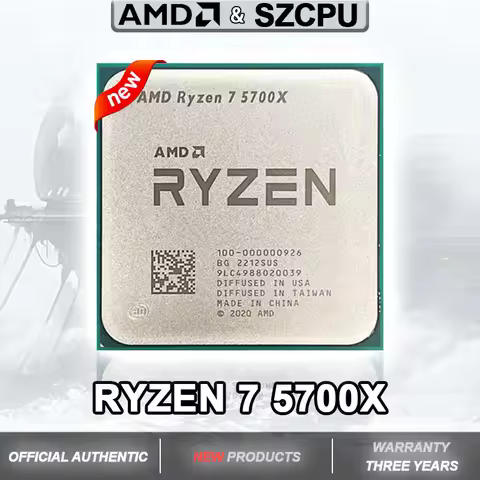 AMD R7 5700X Ryzen 7 5700X New 3.4 GHz Eight-Core 16-Thread CPU 7NM L3=32M 100-000000926 Socket AM4