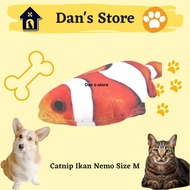 Catnip Ikan Nemo Size M - Catnip Boneka Ikan Mainan Kucing Relaks