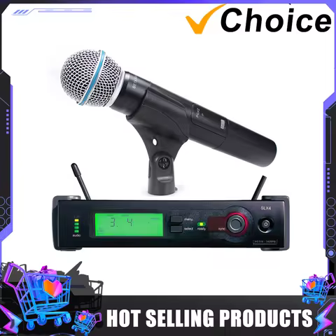 SLX4 professional1 Channel UHF wireless Dynamic microphone system SLX SLX24 BETA58 top quality Stage