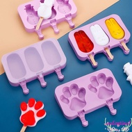 VALENTINE1 Popsicle Mold, with Lid and Popsicle Sticks Purple Ice Cream Mold, Household Silicone Bunny/bear Claw Pattern Ice Lolly Mold Cheese