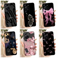 Casing For Huawei P60 Pro / P60 / P60 Art Case Fashion Butterfly Bowknot Soft Silicone TPU Back Cove