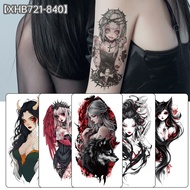 Anime Geisha Temporary Tattoo Sticker Half Sleeve Waterproof Fake Tattoo