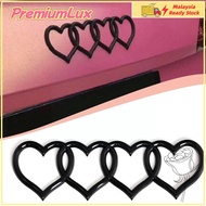 PREMIUMLUX Love Heart Logo Rear, Heart-shaped ABS Plastics Trunk Tail Label Badge, Emblem Decal Car 
