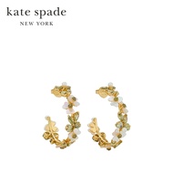 Kate Spade New York ต่างหูแบบห่วงรุ่น Precious Pansy Hoops KJ345 300 สี Green