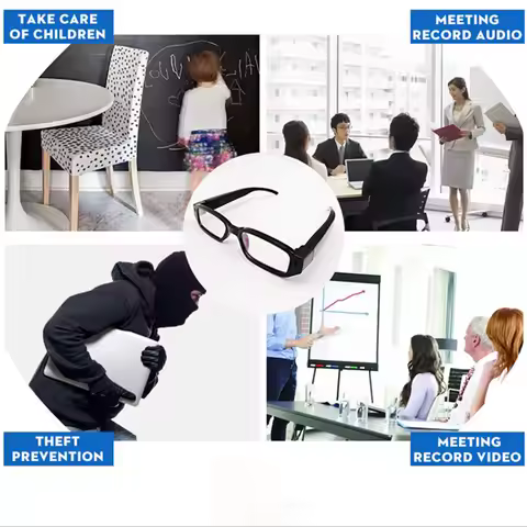 Videos Recording Glasses Camera Glasses 1080P HD Transparent Smart Anti Shake Wide Angle Videos Reco