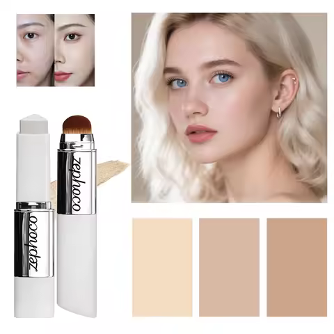 2-in-1 Color-Changing Foundation Stick Liquid Lightweight Moisturizing Foundation Color Changing for