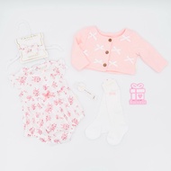 Tahar! baby 4pc set with cardigan 0-9m baby girl clothes set newborn baby clothes set