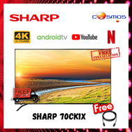 [INSTALLATION] Sharp 70 inch 70CK1X 4K UHD ANDROID TV The X4 Engine Master Processor (1-13 Day Delivery)