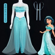 Jasmine Princess Cosplay Costume Aladdin's Magic Lamp Jasmine Princess Dress Aladdin's Magic Lamp Co