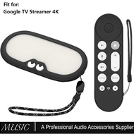 Silicone Case for Google TV Streamer 4K 2024 and Remote Case Cover, Remote Protective Sleeve for Goo