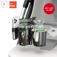EZ Stroller Cup Holder with Phone Holder 3-in-1 Removable Bottle Holder 360 Degrees Rotation Drink H