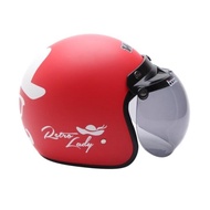 WTO Helmet Retro Bogo - Lady - Merah Doff
