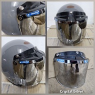 LSR 818 CRYSTAL SILVER VISOR 3 BUTTONS