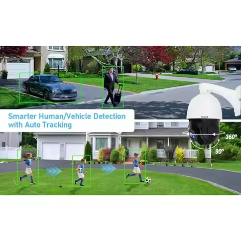 JideTech 8MP POE IP Security 200X Optical Zoom HD Camera IP66 Security 360 Degree Rotation Camera Au