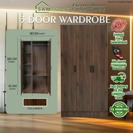 ⏰ Hurry Promo🔥DIY REQUIRED or FULL INSTALLATION/ASSEMBLY SamPoint_Modern Design 3 Door Wardrobe/Beig