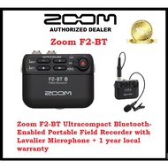 Zoom F2-BT Ultracompact Bluetooth-Enabled Portable Field Recorder with Lavalier Microphone + 1 year local warranty