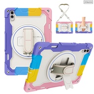 For Samsung Tab S11 Ultra 14.6" X930 X936B Heavy Duty Rugged Tablet Case Hand Strap Stand Shockproof