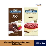 Ghirardelli Premium Baking Bars (Bittersweet, White Chocolate) 4 oz/113.5 grams