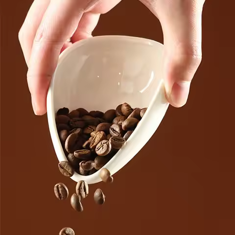 OANKR Coffee Bean Dosing Cup with Spray Bottle Coffee Tea Ceramic Measuring Dosing Tray Cafe Bar Bar