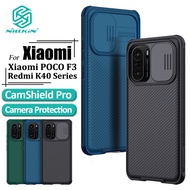 Nillkin Luxury Hard PC Phone Case For Xiaomi POCO F3 / Redmi K40 / K40 Pro / K40 Pro+ Casing CamShield Pro With Camera Slide Privacy Protection
