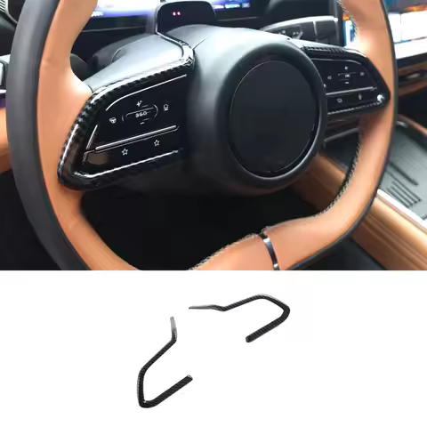FOR Mazda EZ-6 EZ6 2024 2025 Interior Accessories Steering Wheel Cover Trim ABS Carbon fiber