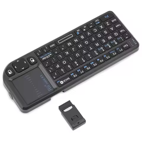 Rii X1 2.4GHz Black Mini Wireless Keyboard US/RU/ES/FR Air Mouse With Touchpad Remote Control For An