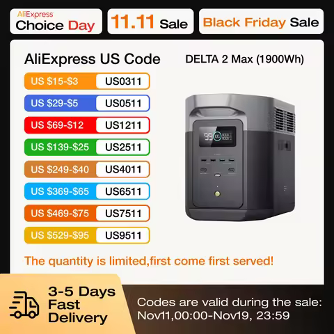 ECOFLOW Portable Power Station DELTA 2 Max, 1900Wh Solar Powered Generator, 2400W LFP Solar Generato