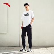 ANTA Men KT Knit Track Pants 1525B1352-2 -Black (Seluar Sukan Panjang Lelaki)