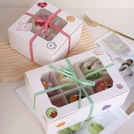 4/6 Grid Box Cavity Cupcake Muffin Box Egg Tart Packaging Plain Cup Cake Flexi Cavity Food Storage B