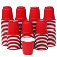 Mini Disposable Shot Cups, 2oz 120 Count Red Plastic Cups, Small Disposable 2oz Party Cups, Red