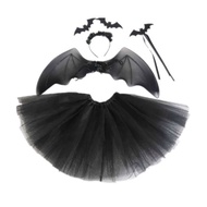 Costume set bat wing bat tutu Skirt/halloween Kids bat costume/bat Wings