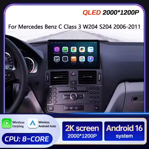 9" For Mercedes Benz C Class S203 CL203 W203 2000-2004 Car Multimedia Radio Android 16 System BT Car