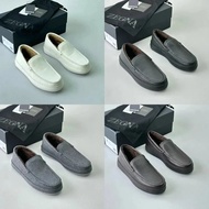 [Top Version] Zegna Zegna Men's Shoes Loafers Snow Wool Shoes Business Casual Shoes 24 Official Webs