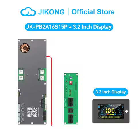 JIKONG BMS JK-PB2A16S15P+3.2 Display Lifepo4 Li-ion LTO Inverter 8S 16S 24V 48V Family Energy Storag
