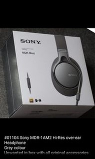 Sony MDR-1AM2 耳機 灰色公司抽獎禮物 全套齊全13 Jun 2018 購入 行貨有單有保HKD2000