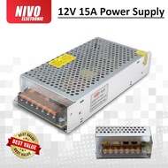 12V 15A POWER SUPPLY STEEL BOX 100V - 220V (BIG) DC 12V 180WATT POWER SUPPLY DC 12V 15A AC TO DC POW