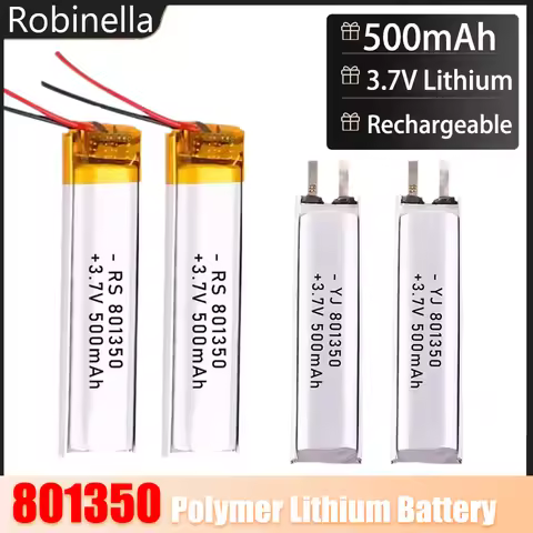 801350 3.7V 500mAh Polymer Lithium Battery Li-polymer Rechargeable Batterie for Thermometer Headphon