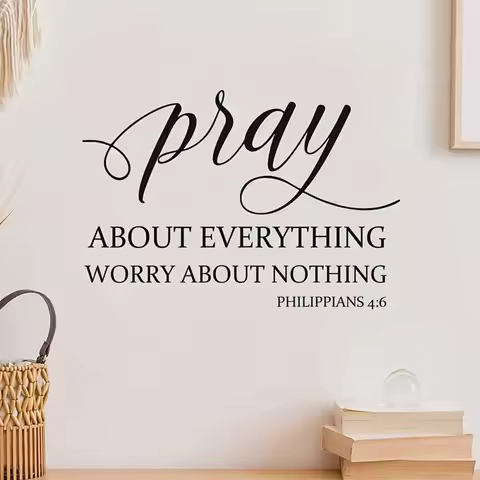 1 pc Modern Art Bible Verse Wall Sticker Removable Wall Stickers Diy Wallpaper For Home Decor Living