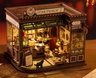 🎉[新品預告]  魔法咖啡店 復古餐廳 日式居酒屋 拉麵店 DIY立體書立小屋模型   手工木製拼装  迷你食玩微縮場景模型 (手作心意生日,節日禮物, 裝飾擺設) [🎉New product ann