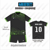 T1. ( Free Nama Nomor Punggung ) jersey futsal anak/ baju bola anak