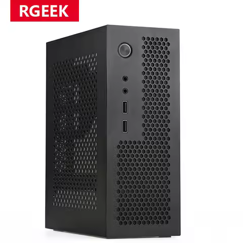 Rgeek A09 Mini ITX Desktop HTPC Computer Case for ITX Motherboard Small 1U/Flex Gaming PC Case Chasi