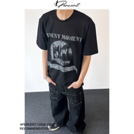 4PERCENT Retro Character Print Washed Loose Fit T-Shirt - Unisex