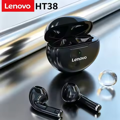 Lenovo Thinkplus HT38 Wireless Earphones: Bluetooth 5.0 13 mm Drivers, Semi-in-ear Design, Touch Con