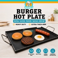 Kuali Burger Empat Segi /Hot Plate Burger/ Thick Burger Plate 4mm /Burger Pan /Kuali Burger Tebal/Ku