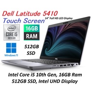 Refurbish Laptop Dell Latitude 5410 Core i5 Laptop 10th Gen, 16GB Ram, 256GB SSD, Touch Screen
