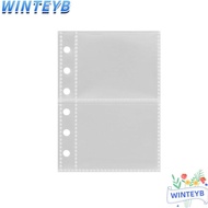 WINTEYB Photocard Binder Sheets, PP Acid Free Transparent Multiple Pockets Sleeve, A7 Kpop Photocard